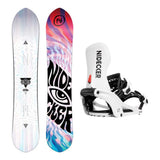 Nidecker Alpha Mens Snowboard 2027 with LT Supermatic Bindings Snowboard Package - White