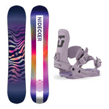 Nidecker Astral Womens Snowboard 2027 with Trilogy Bindings Snowboard Package - Violet