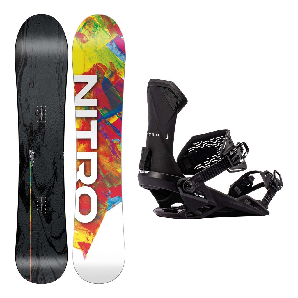 Nitro Alternator FX Mens Snowboard 2027 with Team Bindings Snowboard Package