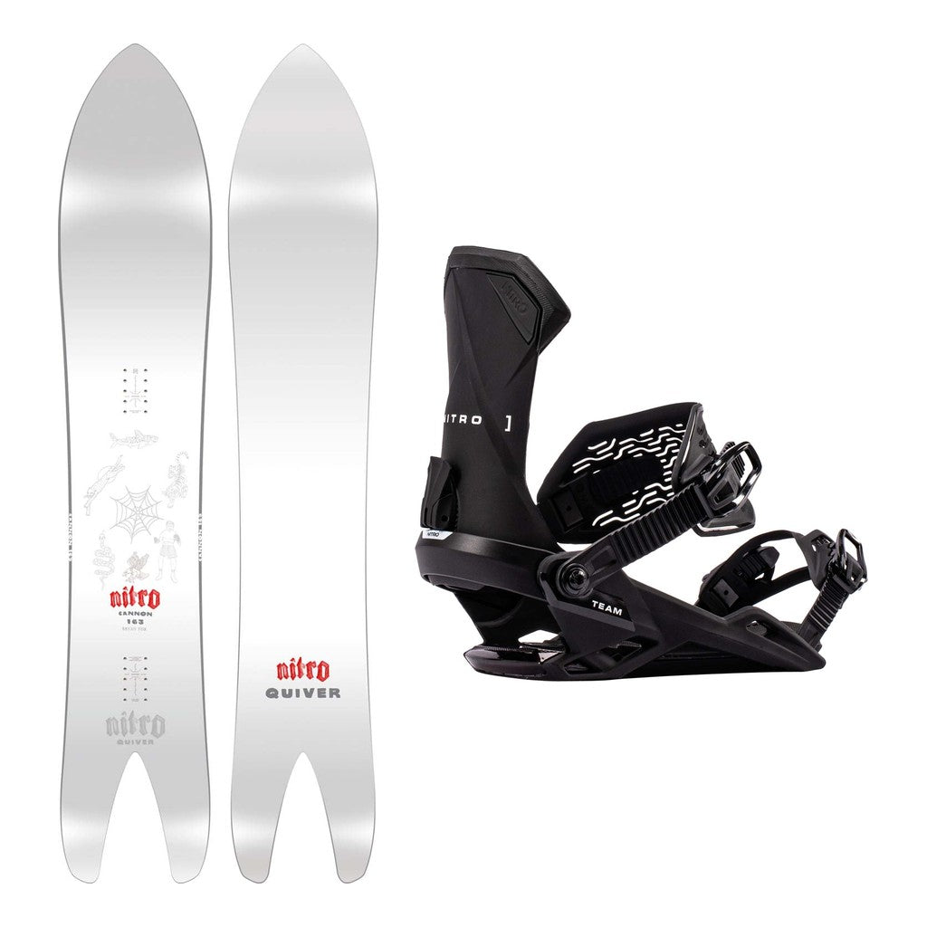 Nitro Cannon Mens Snowboard 2027 with Team Bindings Snowboard Package