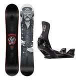 Nitro Phase X Motorhead Mens Snowboard 2027 with Step-On Bindings Snowboard Package - Black