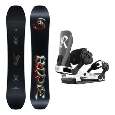 Ride Algorythm Mens Snowboard 2027 with Circuit Carbon Bindings Snowboard Package