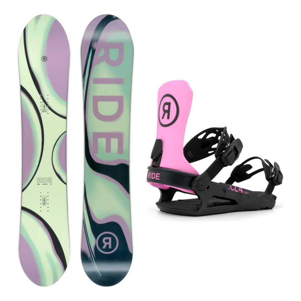 Ride Compact Womens Snowboard 2027 with CL-4 Bindings Snowboard Package