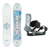 Ride Saturday Womens Snowboard 2027 with Specter Bindings Snowboard Package - Grey
