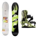 Rome Service Dog Mens Snowboard 2027 with Volt FASE Bindings Snowboard Package - Acid