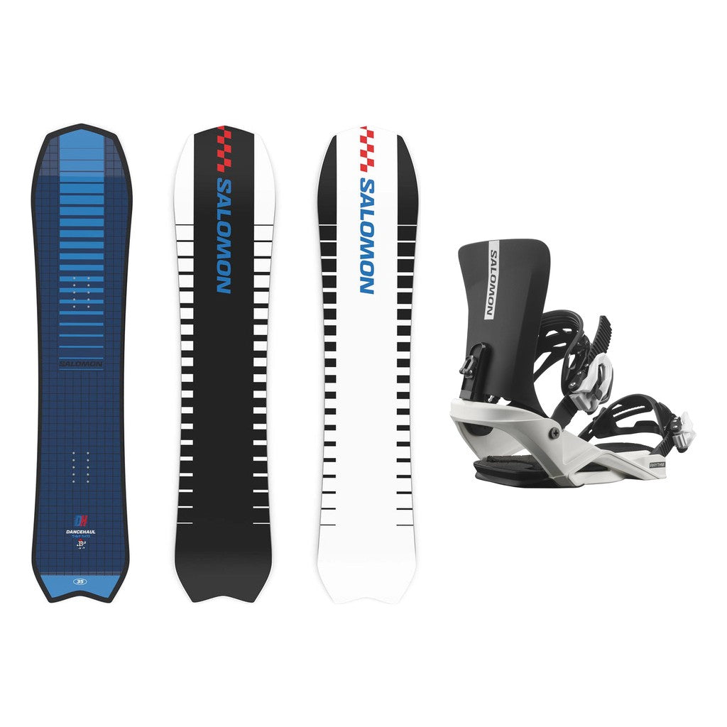 Salomon Dancehaul Grom Kids Snowboard 2027 with Rhythm Jr Snowboard Bindings Youth Bindings Snowboard Package