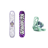 Salomon Grace Kids Snowboard 2027 with Goodtime Snowboard Bindings Kids Bindings Snowboard Package - Blue