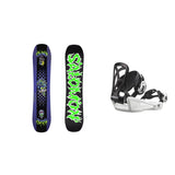 Salomon Grail Kids Snowboard 2027 with Goodtime Snowboard Bindings Kids Bindings Snowboard Package - Black