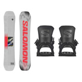 Salomon Huck Knife Mens Snowboard 2027 with District Bindings Snowboard Package - Black