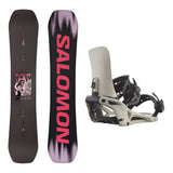 Salomon No Drama Womens Snowboard 2027 with XA Supermatic Bindings Snowboard Package - Rainy Day