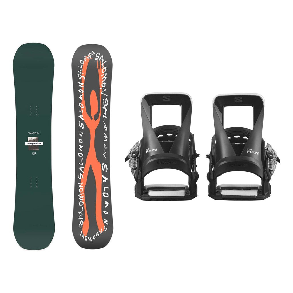 Salomon Sleepwalker Grom Kids Snowboard 2027 with The Future Snowboard Binding Kids Bindings Snowboard Package