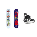 Salomon Team Kids Snowboard 2027 with Goodtime Snowboard Bindings Kids Bindings Snowboard Package - Black