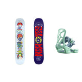 Salomon Team Kids Snowboard 2027 with Goodtime Snowboard Bindings Kids Bindings Snowboard Package - Blue
