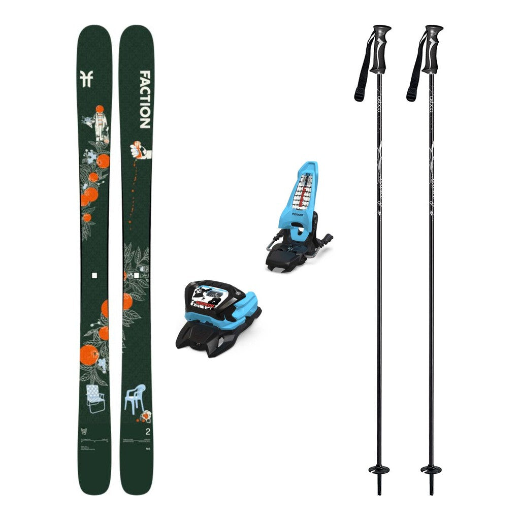 Faction Prodigy 2 Capsule Adult Skis 2027 with Griffon 13 ID Bindings Ski Package - Black/Light Blue