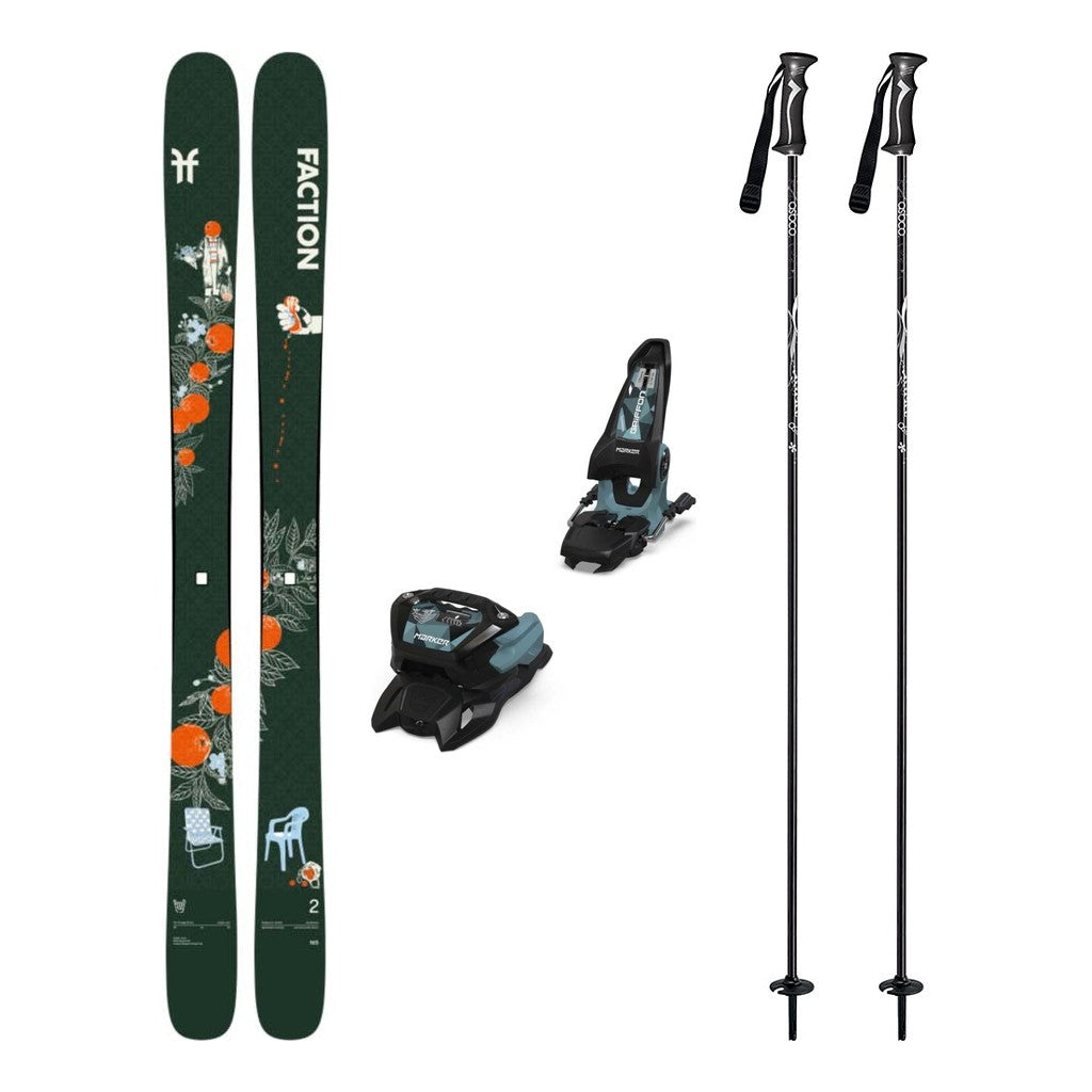 Faction Prodigy 2 Capsule Adult Skis 2027 with Griffon 13 ID Bindings Ski Package - Black/Powder Blue