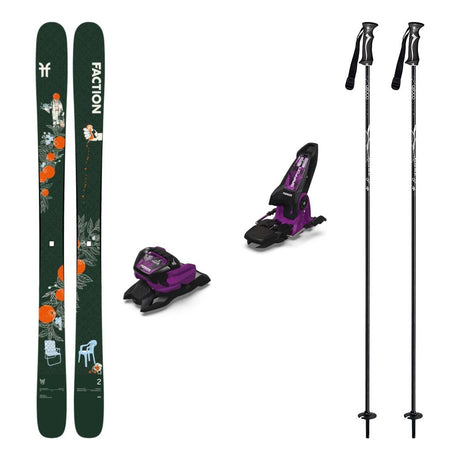 Faction Prodigy 2 Capsule Adult Skis 2027 with Griffon 13 ID Bindings Ski Package - Black/Purple