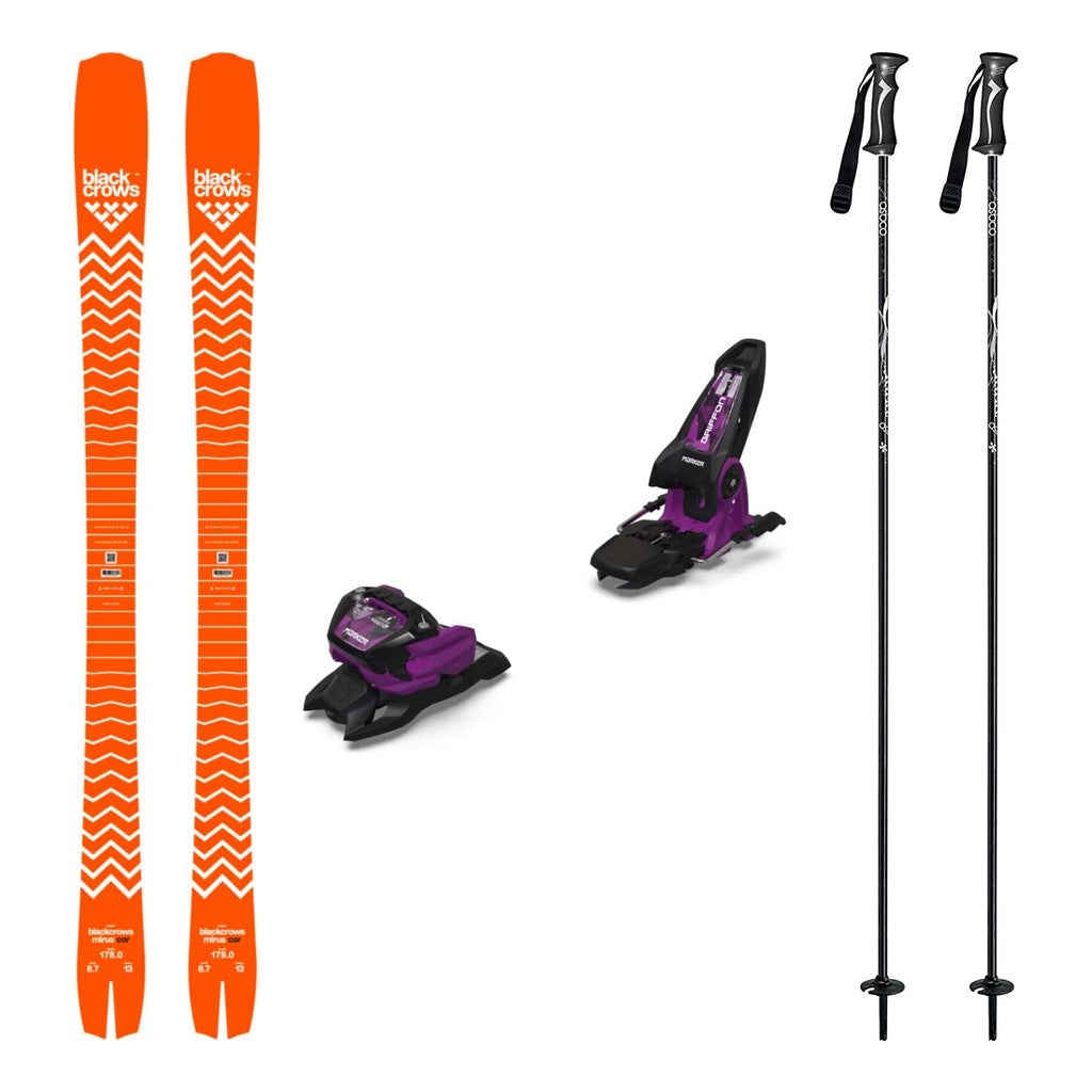 Blackcrows Mirus Cor Adult Skis 2027 with Griffon 13 ID Bindings Ski Package - Black/Purple
