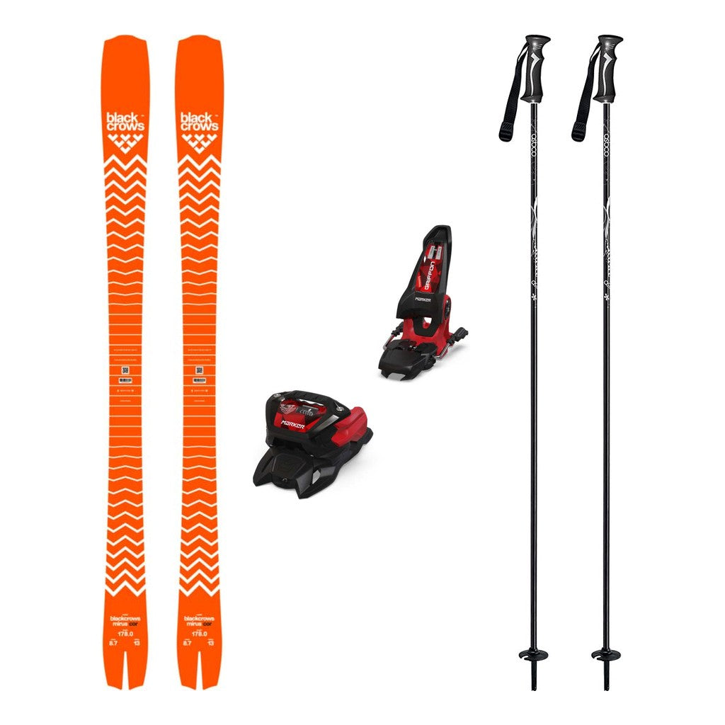 Blackcrows Mirus Cor Adult Skis 2027 with Griffon 13 ID Bindings Ski Package - Black/Red