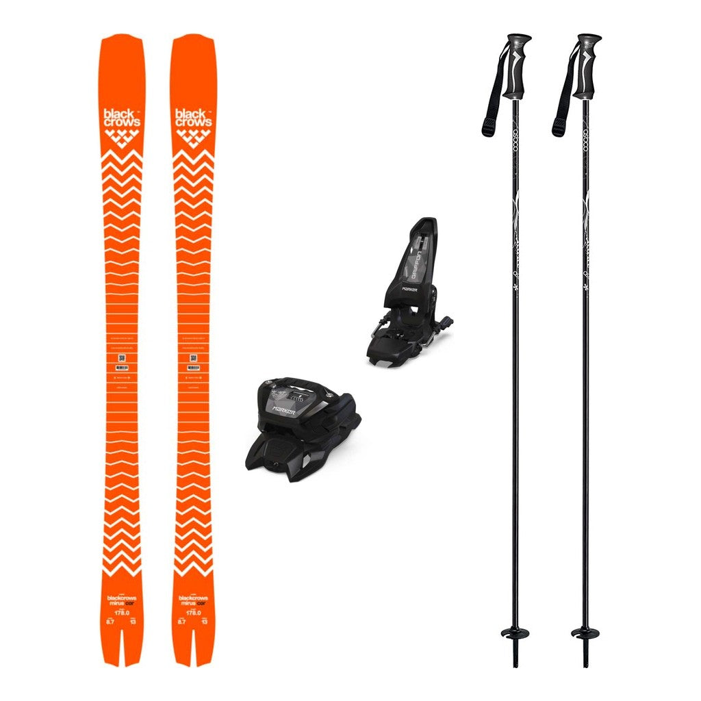 Blackcrows Mirus Cor Adult Skis 2027 with Griffon 13 ID Bindings Ski Package - Black