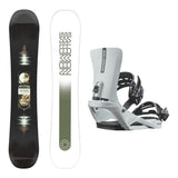 Salomon Pulse Snowboard Mens 2026 with Rhythm Bindings Snowboard Package - Ice Blue