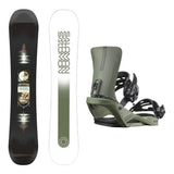 Salomon Pulse Snowboard Mens 2026 with Rhythm Bindings Snowboard Package - Lichen Green