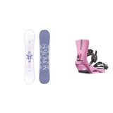 Salomon Lotus Womens Snowboard 2026 with Rhythm Bindings Snowboard Package - Pink