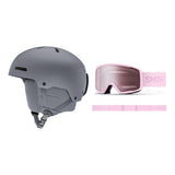 Smith Rodeo Adult Helmet 2027 with Tribute Goggles Package - Matte Cirrus Grey