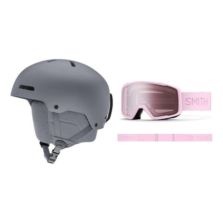 Smith Rodeo Adult Helmet 2027 with Tribute Goggles Package - Matte Cirrus Grey