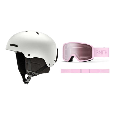Smith Rodeo Adult Helmet 2027 with Tribute Goggles Package - Matte White