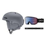Smith Rodeo Adult Helmet 2027 with Rally Goggles Package - Matte Cirrus Grey