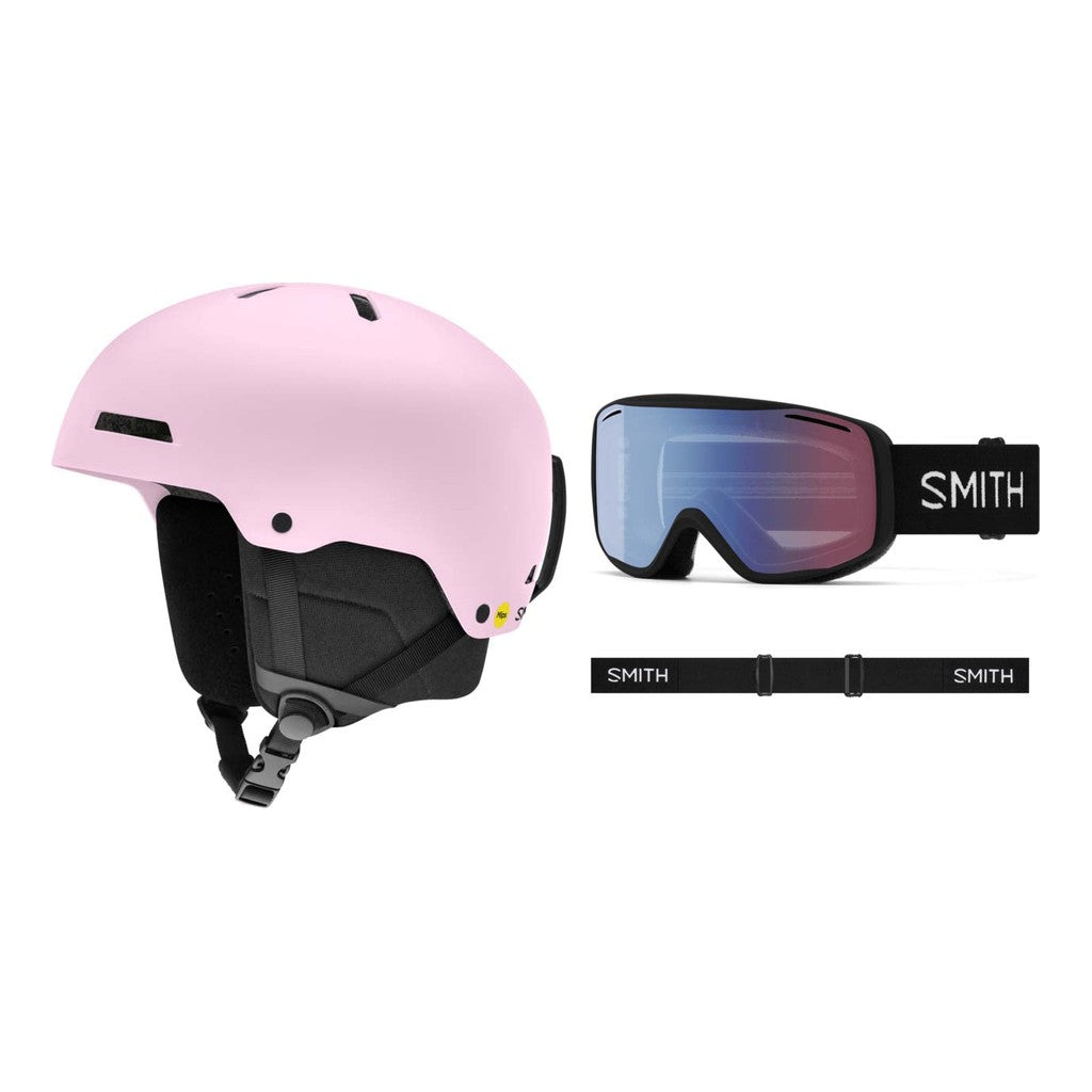 Smith Rodeo MIPS Adult Helmet 2027 with Rally Goggles Package - Matte Pink Frost