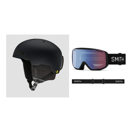 Smith Rodeo Round Fit MIPS Adult 2027 with Rally Goggles Package - Black