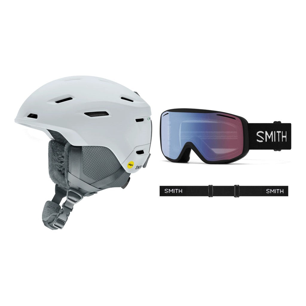Smith Descend Round Fit MIPS Helmet 2027 with Rally Goggles Package - Matte White