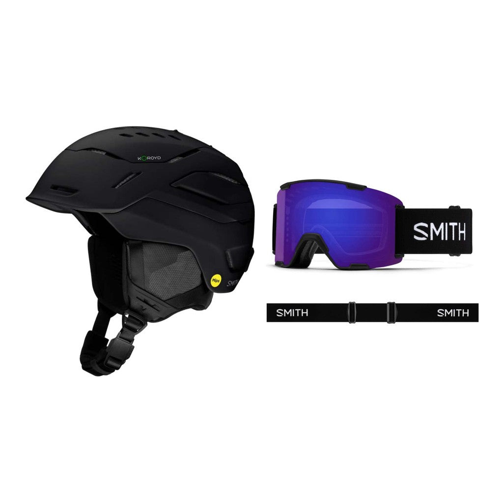 Smith Vantage 2 MIPS Adult Helmet 2027 with Stash XL Goggles Package - Matte Black