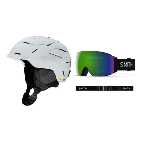 Smith Vantage 2 MIPS Adult Helmet 2027 with I/O Mag Goggles Package - Matte White