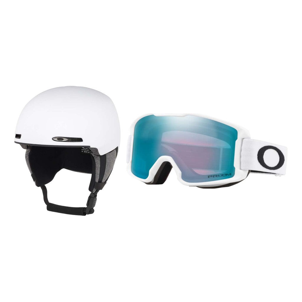 Oakley MOD1 MIPS Youth Helmet 2027 with Line Miner S Goggles Package - White