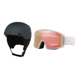 Oakley MOD1 MIPS Helmet 2027 with Line Miner M Goggles Package - India Ink W/ Metallic Silver