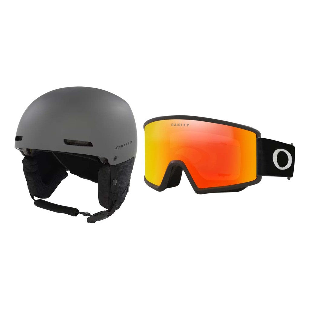 Oakley MOD1 Pro MIPS Helmet 2027 with Target Line M Goggles Package - Forged Iron