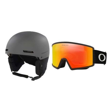 Oakley MOD1 Pro MIPS Helmet 2027 with Target Line M Goggles Package - Forged Iron