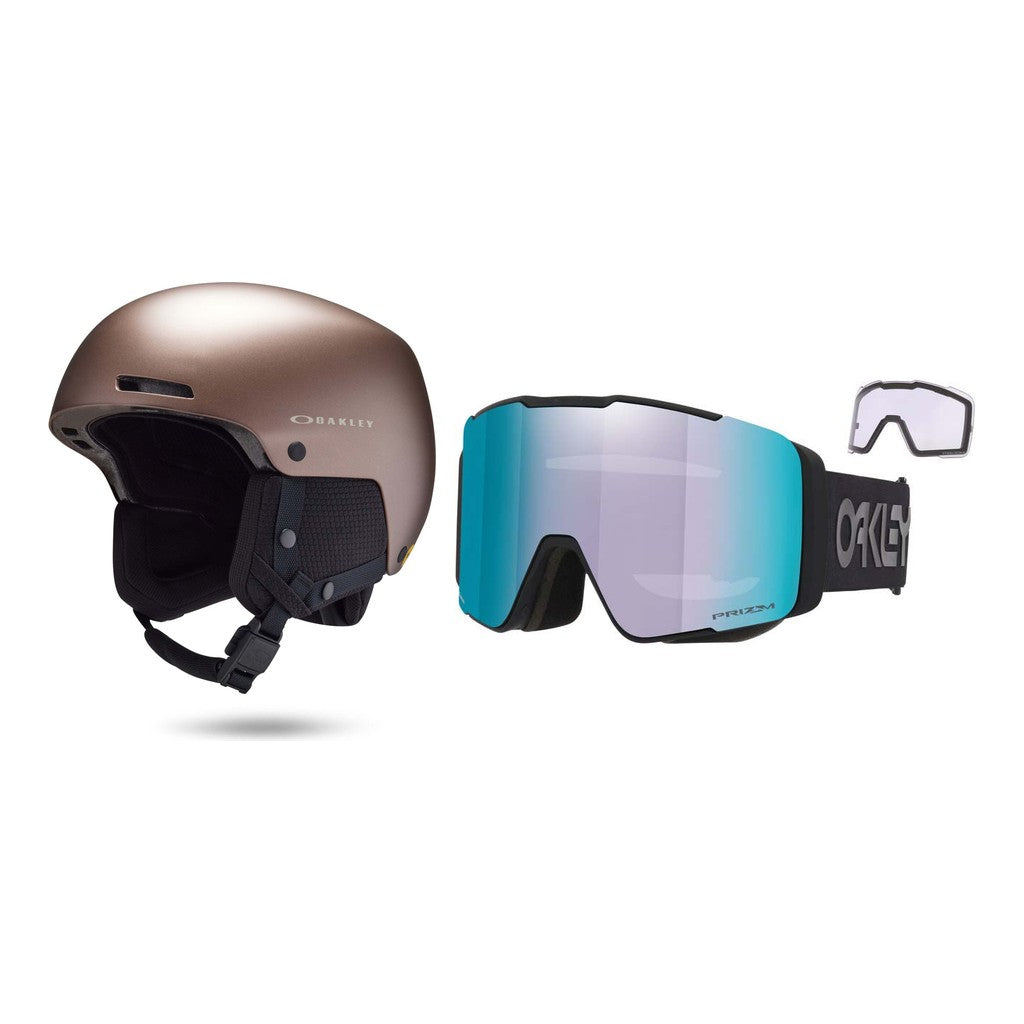 Oakley MOD1 Pro MIPS Helmet 2027 with Line Miner Pro L Goggles Package - Muted Mahogany