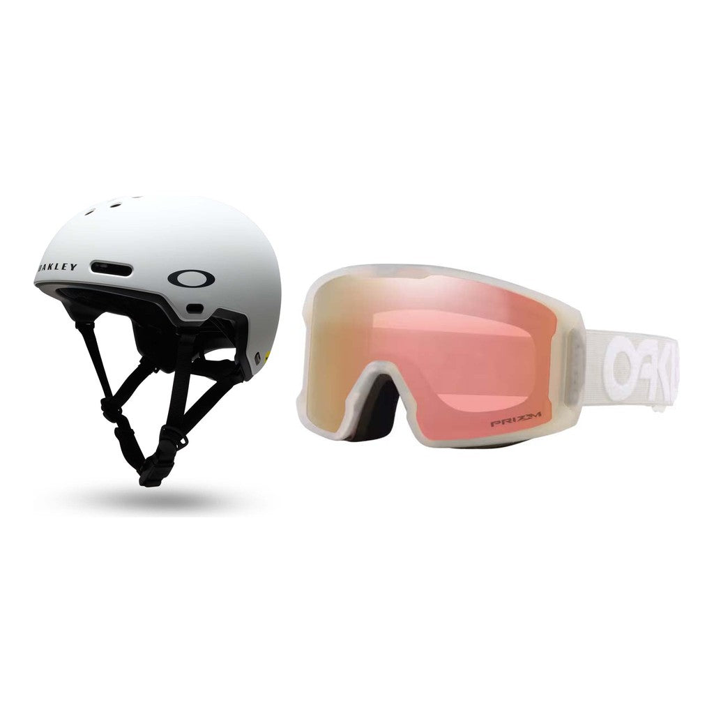 Oakley MOD PRK MIPS Helmet 2027 with Line Miner M Goggles Package - Matte White