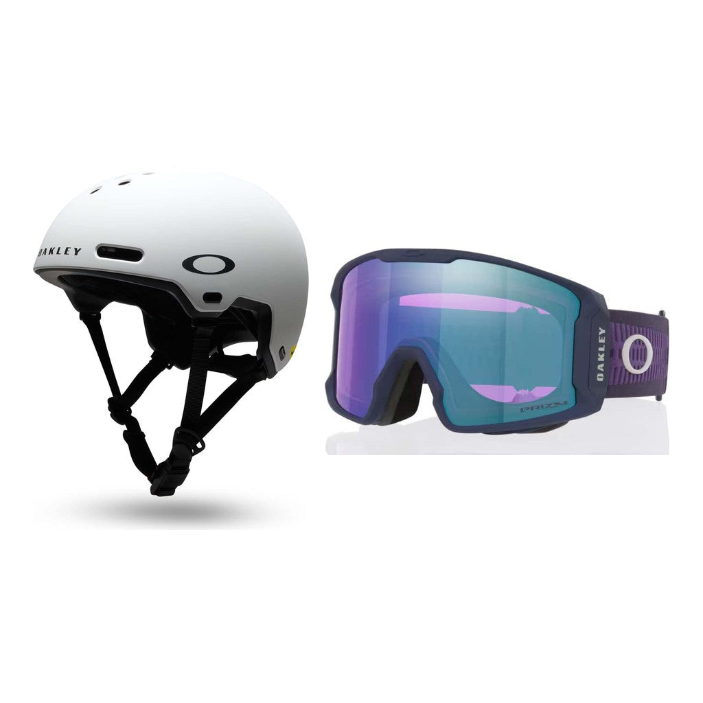 Oakley MOD PRK MIPS Helmet 2027 with Line Miner L Goggles Package - Matte White