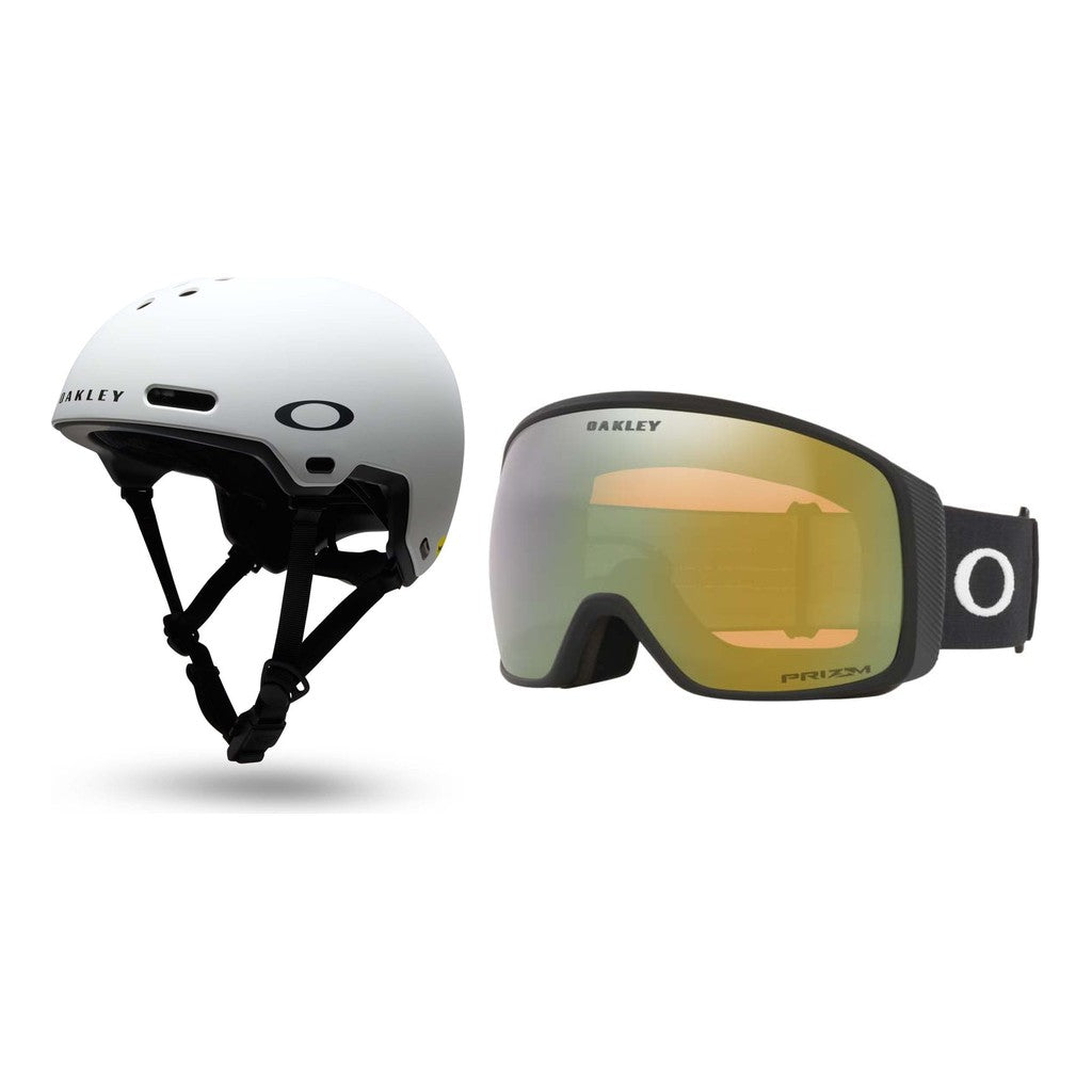 Oakley MOD PRK MIPS Helmet 2027 with Flight Tracker L Goggles Package - Matte White