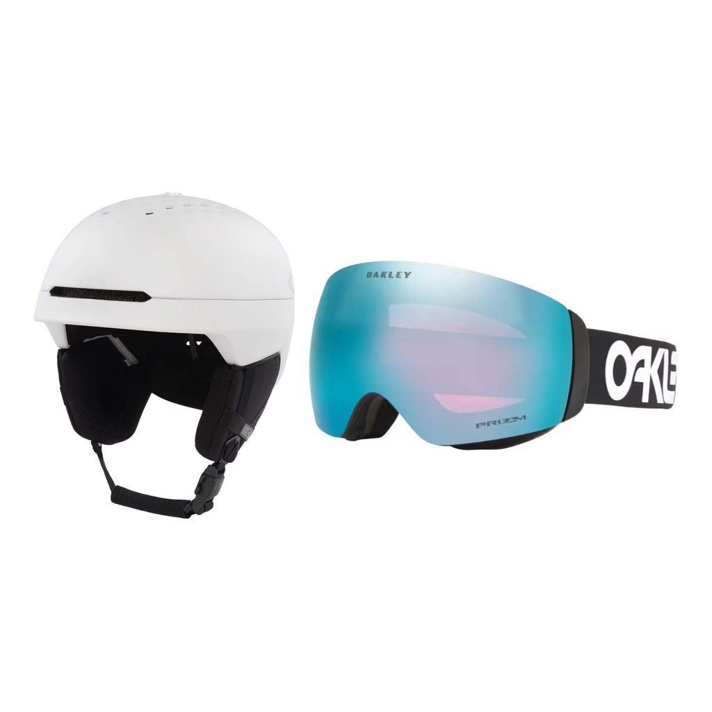Oakley MOD3 MIPS Helmet 2027 with Flight Deck M Goggles Package - Matte White