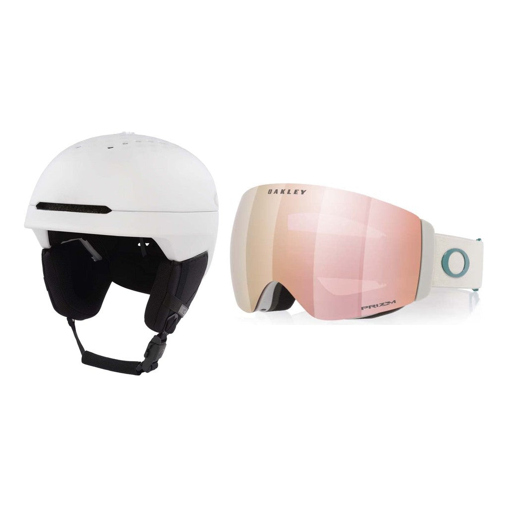 Oakley MOD3 MIPS Helmet 2027 with Flight Deck Pro M Goggles Package - Matte White
