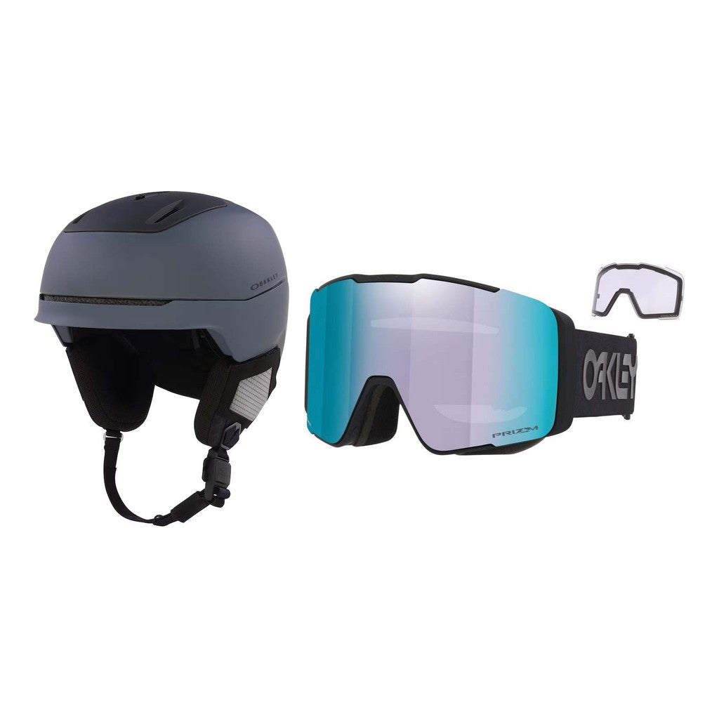 Oakley MOD5 MIPS Helmet 2027 with Line Miner Pro L Goggles Package - Forged Iron