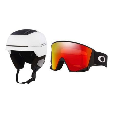Oakley MOD5 MIPS Helmet 2027 with Flow Scape L Goggles Package - Matte White