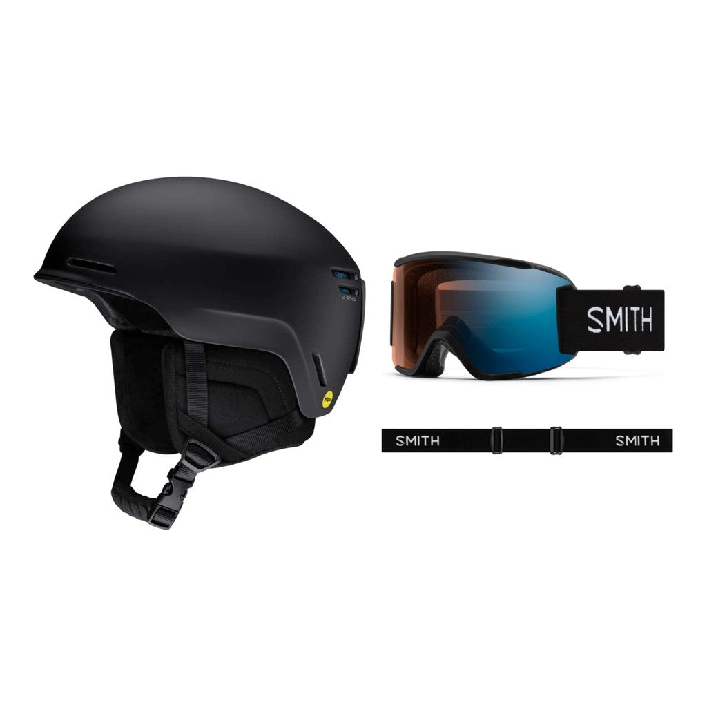Smith Method MIPS Adult Helmet 2027 with Squad S Goggles Package - Matte Black