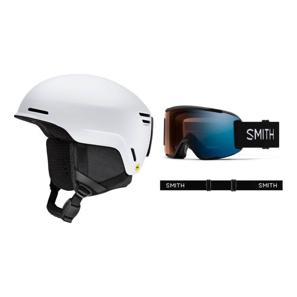 Smith Method MIPS Adult Helmet 2027 with Squad S Goggles Package - Matte White