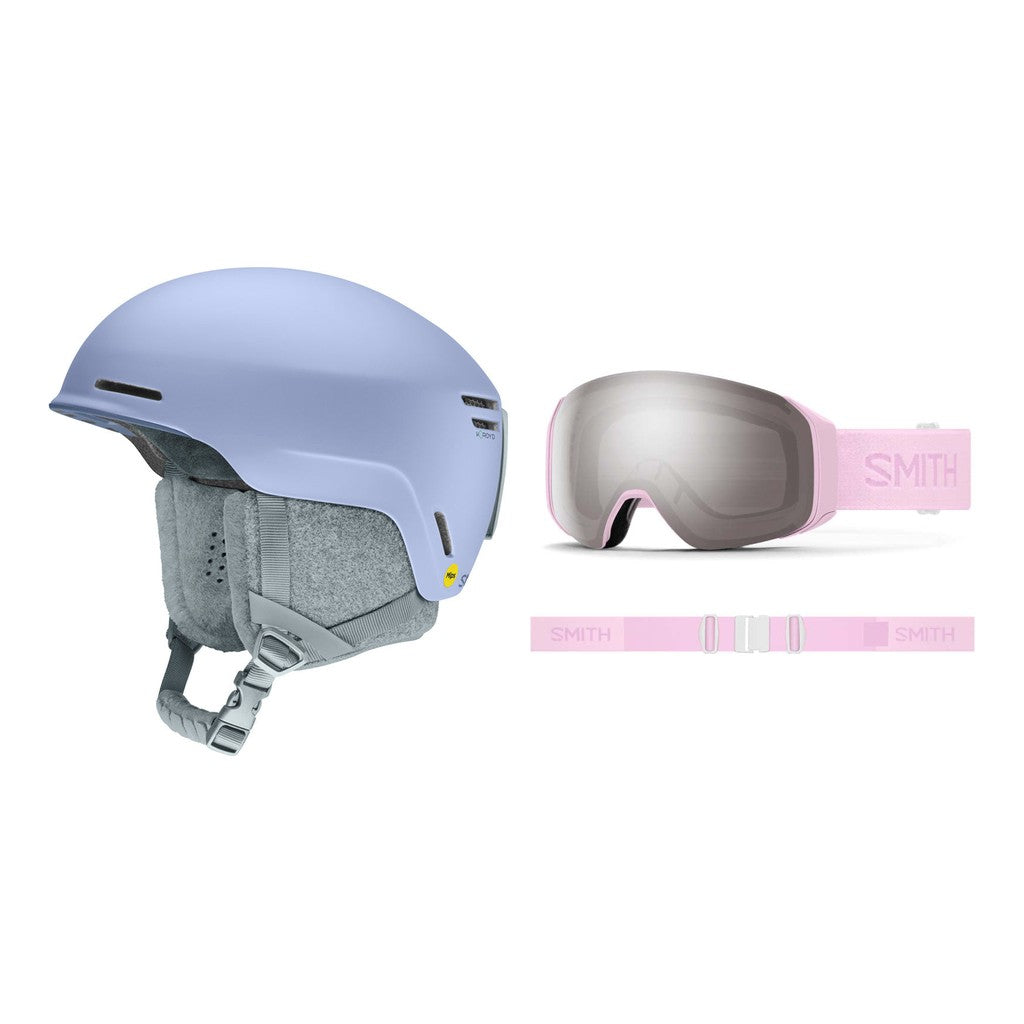 Smith Method MIPS Adult Helmet 2027 with 4D MAG S Goggles Package - Matte Blue Aura
